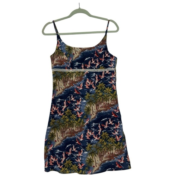 VINTAGE No Boundaries Mini Dress Y2K vacation tropical print size small - Picture 1 of 6